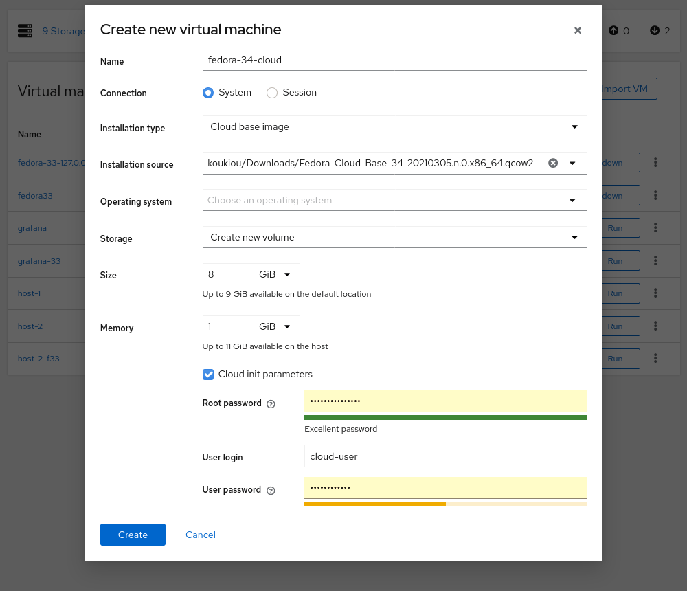 Cloud image account initialization