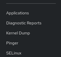 Tools menu with pinger