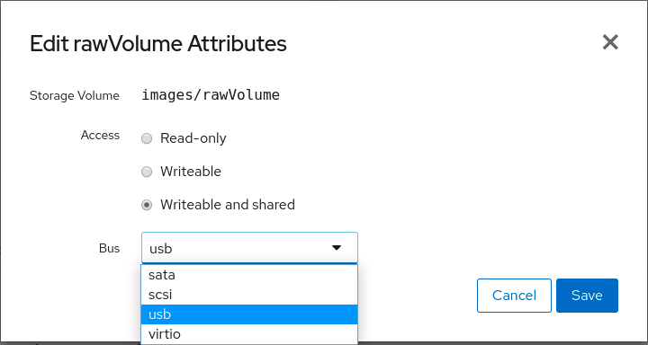 Disk choose bus type