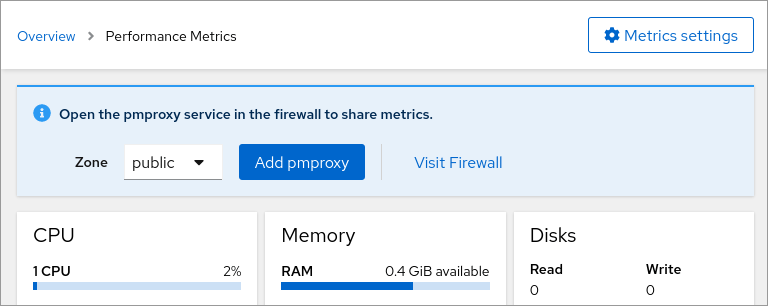 metrics firewall zone selector