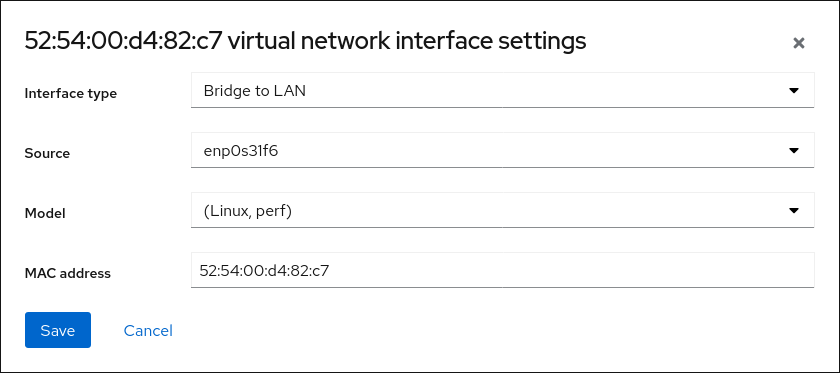 VM edit MAC address